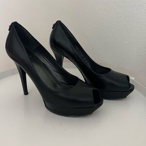 Stuart Weitzman Black High Stiletto Platform Heels